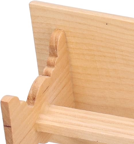 Miniatura 4 de Mesa de madera para casa de muñecas, casa de muñecas 112, modelo de muebles de color de troncos, banco de mesa largo para restaurante (color madera)