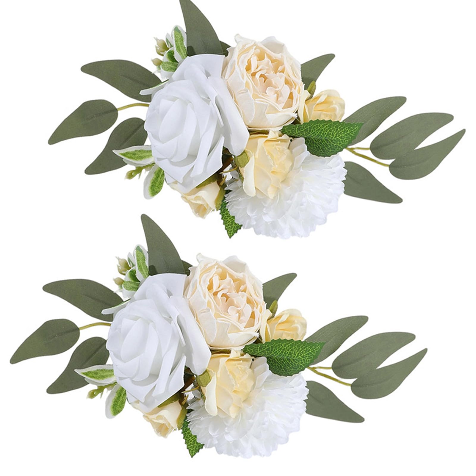ZBIianxer 2PCS Silk Flower Wedding Cake Decoration Floral Arrangement for Anniversary Ceremony Centerpiece Layout Accessories Realistic Bridal Cake Flower Decoration