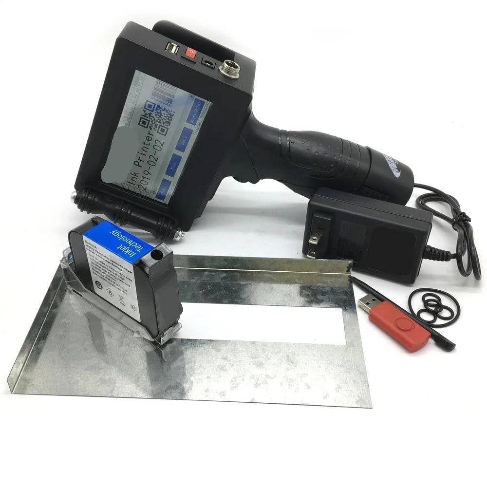 Imprimante Portable, Imprimante à Jet d'encre Portable écran Tactile 25,4 mm 1 Pouce Codeur d'imprimante Code QR Production de Codes Barres