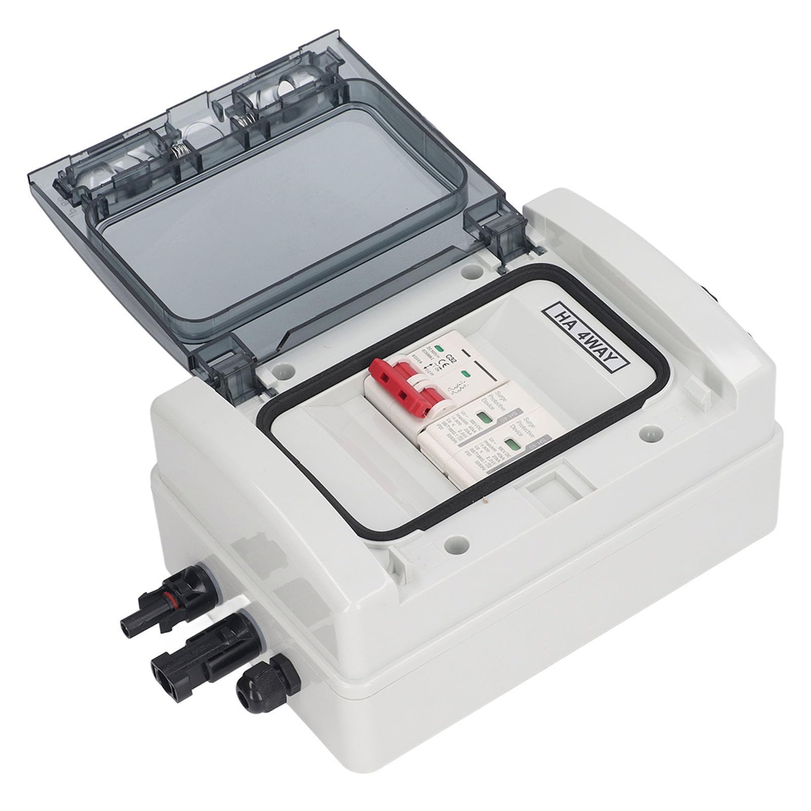 Hidyliu Scatola Combinatrice Fotovoltaica IP65 Impermeabile con Interruttore Automatico Integrato Protezione Contro le Sovratensioni per Sistemi di Energia Solare Materiale Ignifugo Durevole