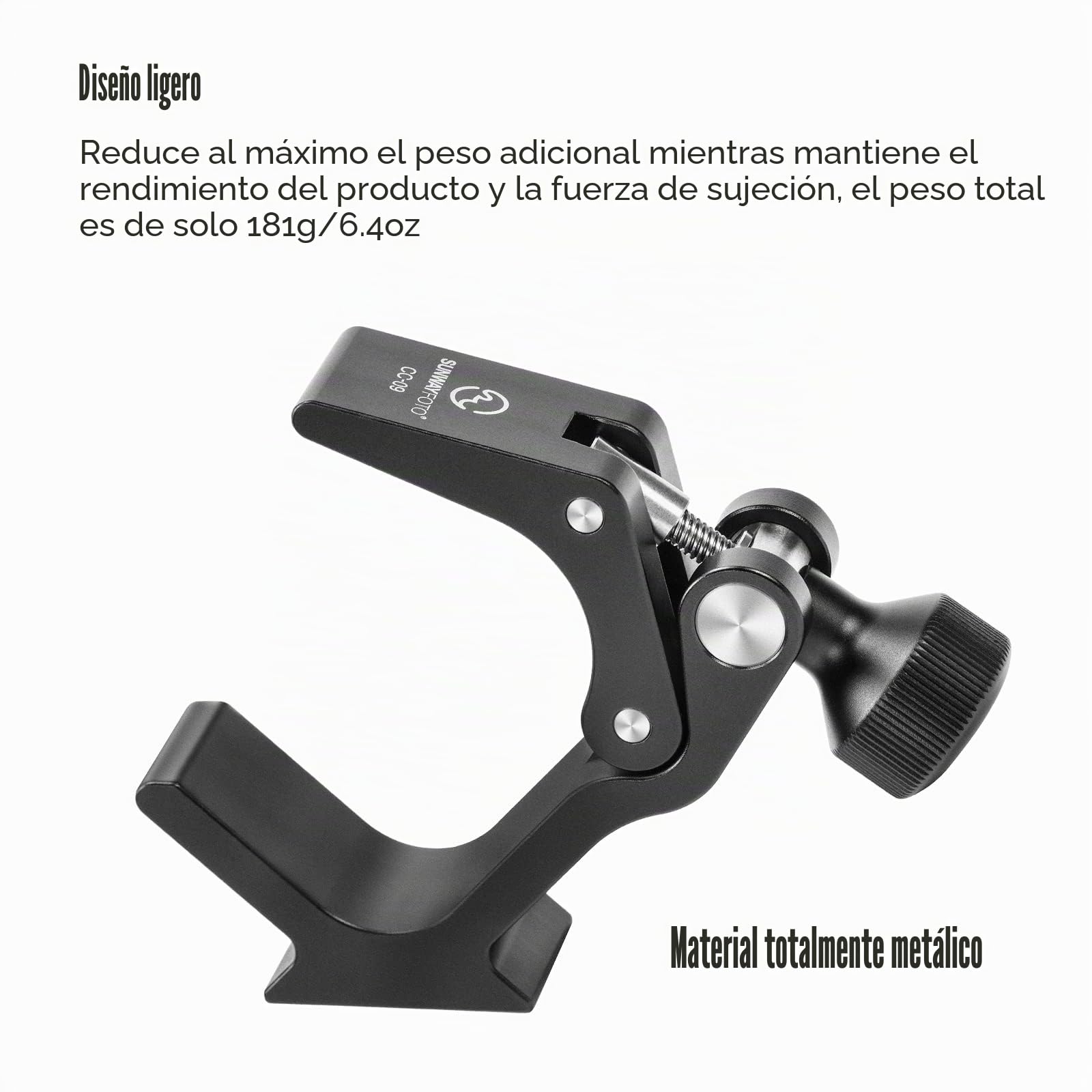 SUNWAYFOTO CC-09 - Adaptador Universal para prismáticos de trípode con Adaptador Arca Swiss, Compatible con Todos los trípodes 1/4 y 3/8