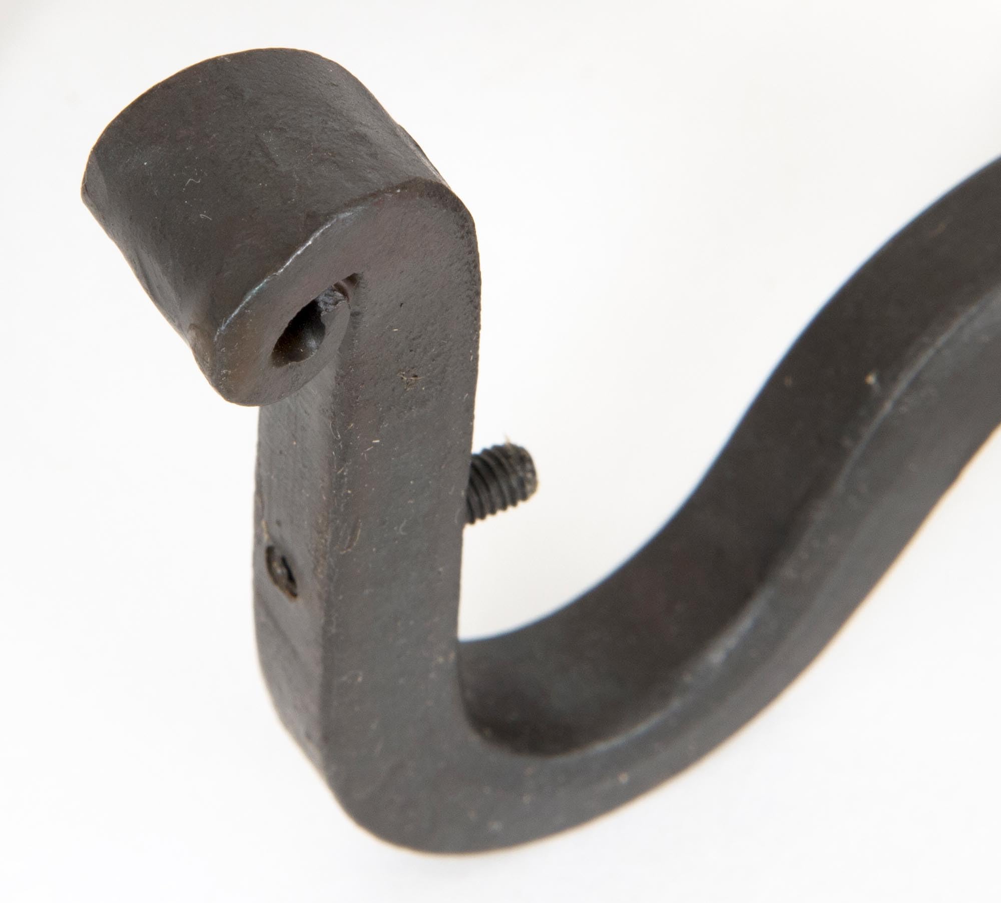 From The Anvil Hand-Forged Beeswax Finish Steel Curtain Finials - Pair Of Ball Design