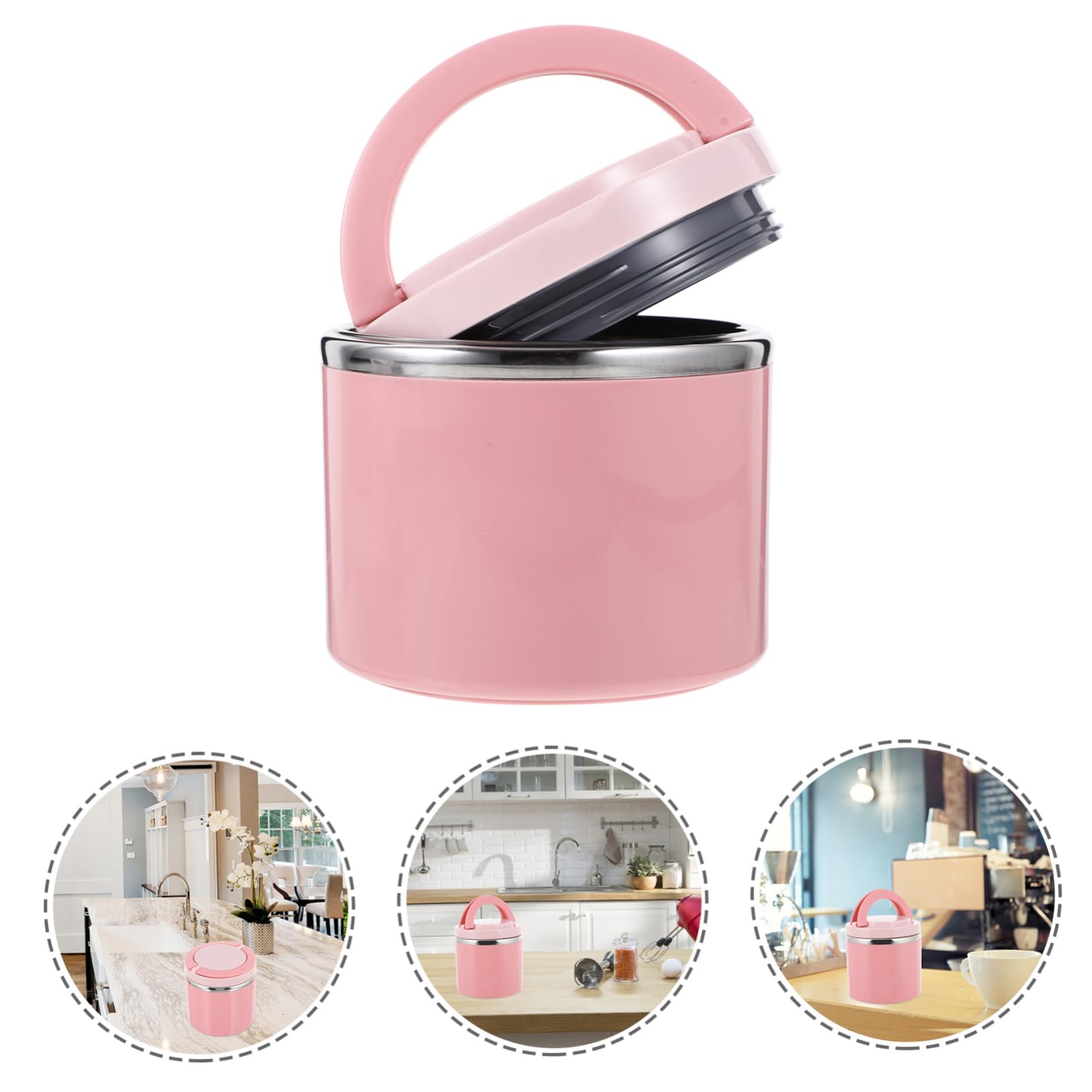 Contenitore Termico per Alimenti 1000ml, Acciaio Inox Rosa