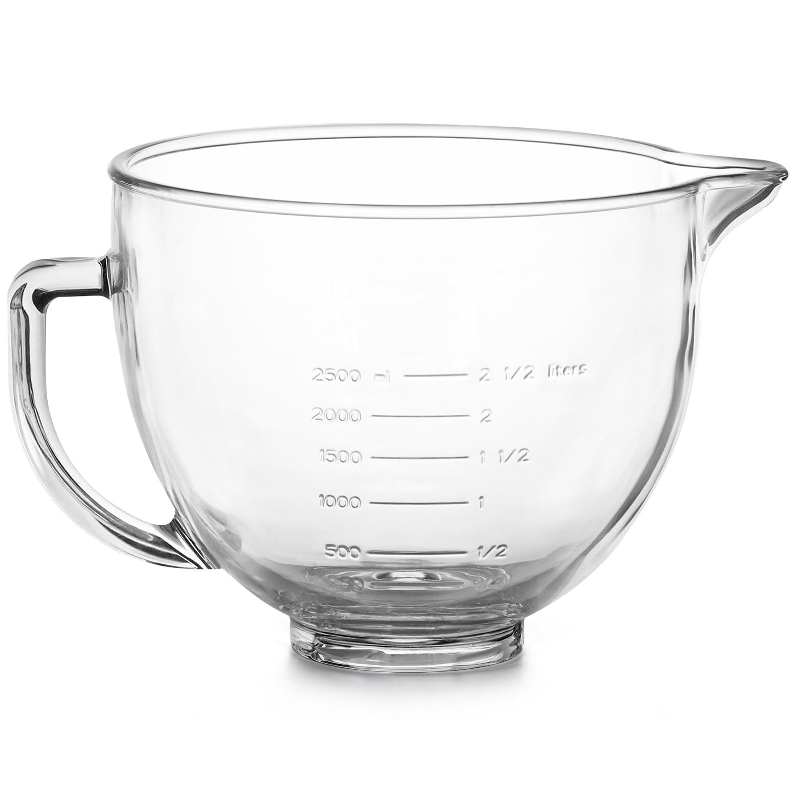 Skelang vaso mezclador, vaso mezclador con asa y pico vertedor, accesorio para batidora, compatible con las batidoras de cabezal inclinado KitchenAid de 4,5 y 5 cuartos