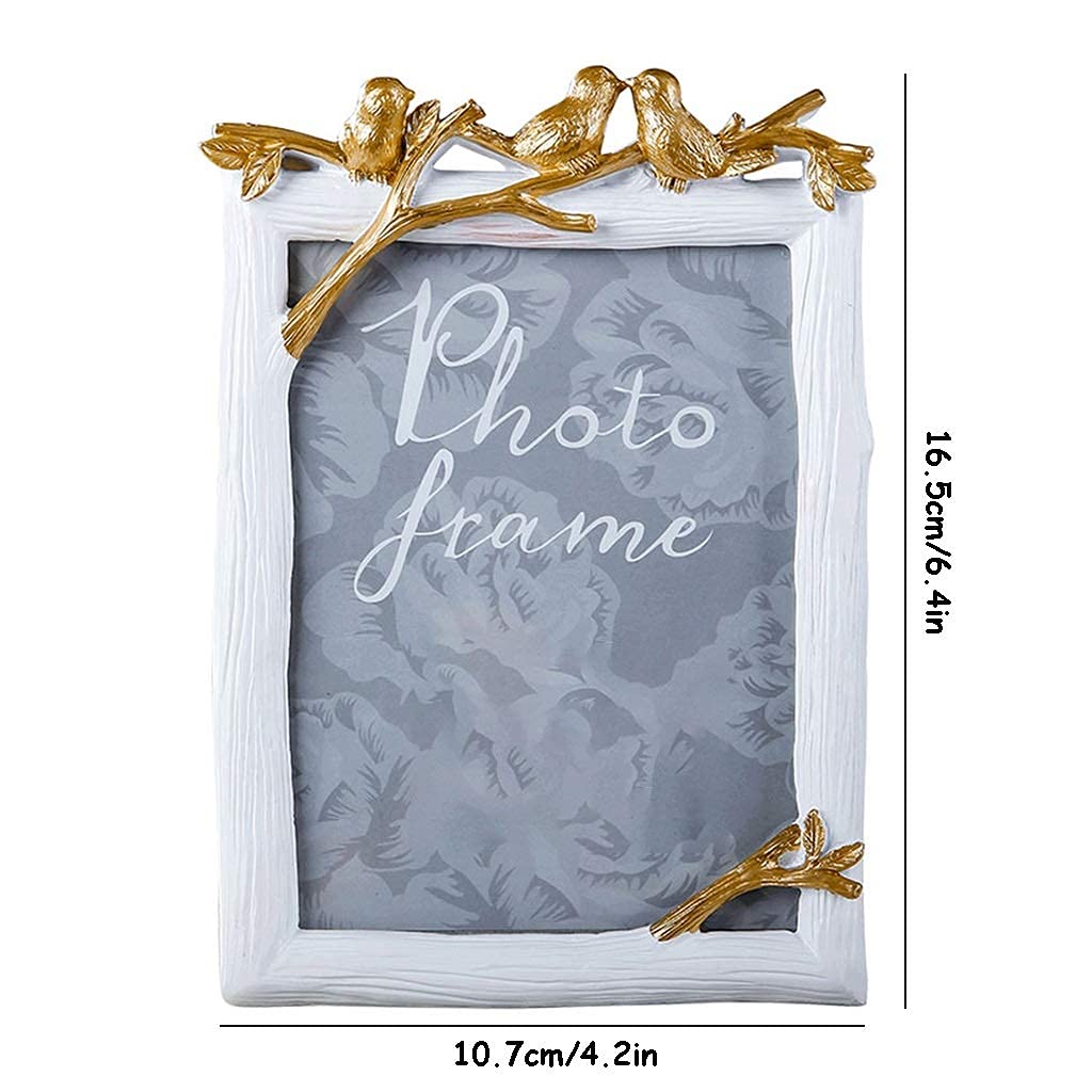 Amazon.com: NC Resin Birds Decor Picture Frame with High Definition Glass  for Wall and Table Photo Display Vertical Photo Display Gift  Ideas(White,3.5×5) : Everything Else