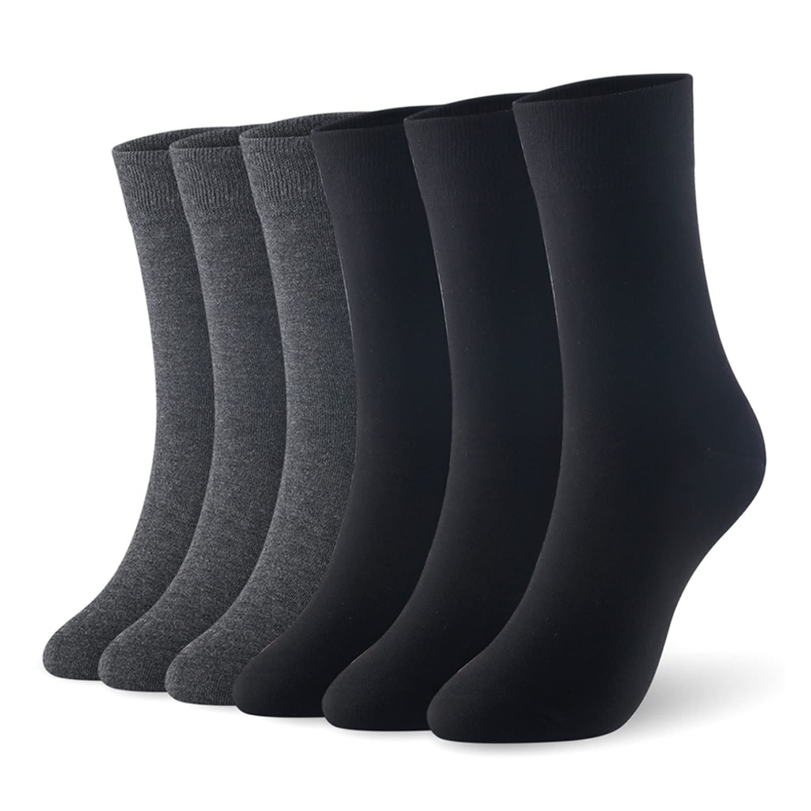 ZZSRJ Chaussettes masculines Couleur Solid Business Chaussettes for Hommes 6Pairs / lot Royaume-Uni Taille 7-11 EUR Taille 40-46 (Color : Darkgray3Black3, Taille : 40-46)