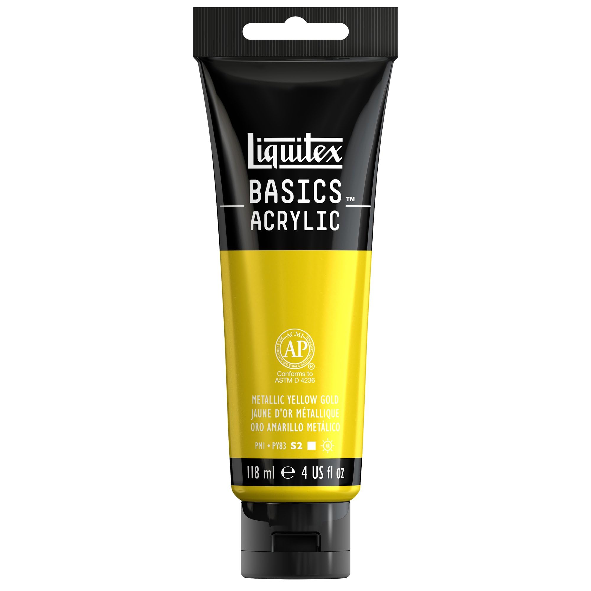 Liquitex BASICS Metallic Yellow Gold 118ml, 118 ml (Pack of 1)
