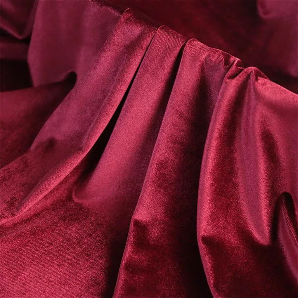 Tissu velours extensible et souple dark rose pour habillement confortable