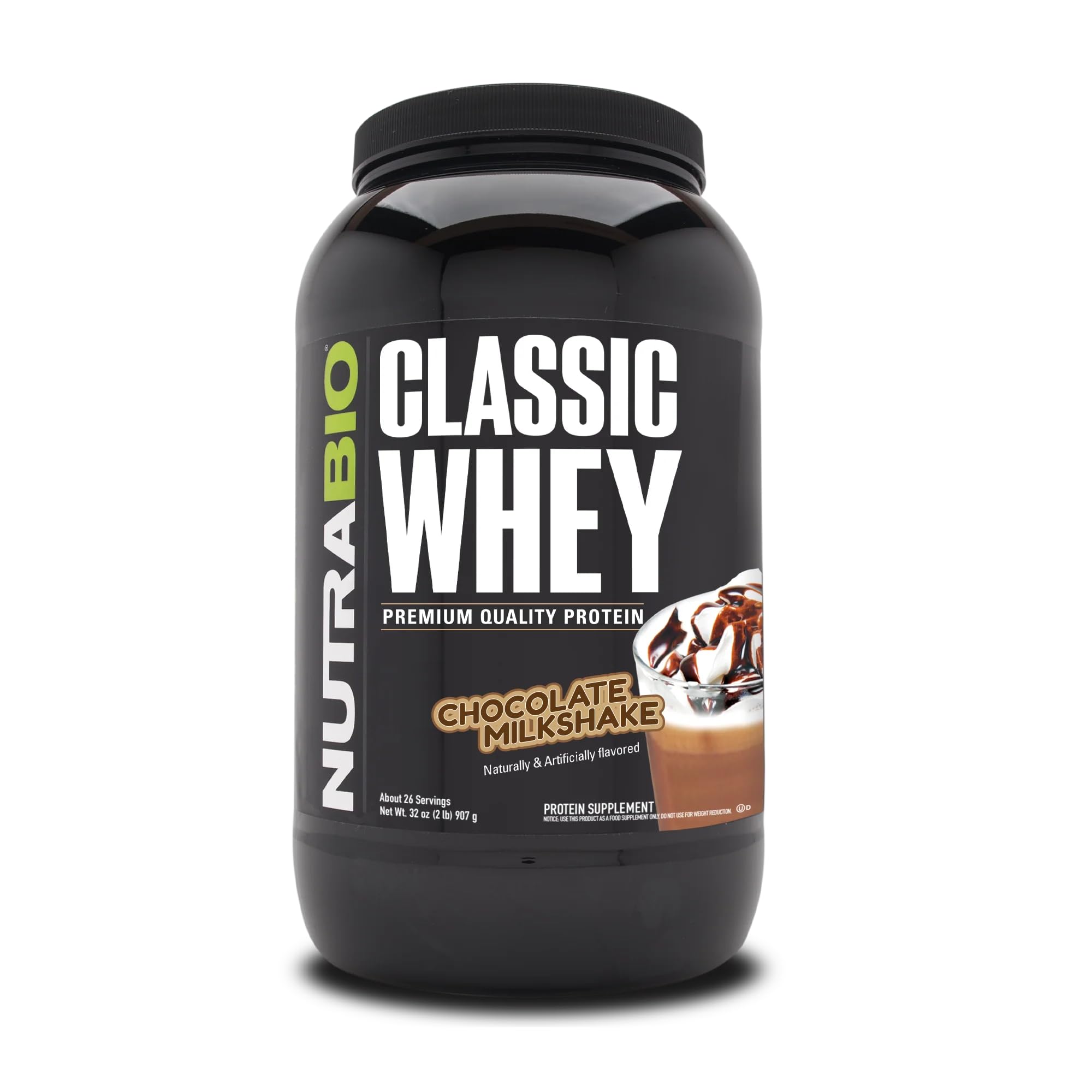 Classic Whey Protein Powder- 25G of Protein Per Scoop - No Fillers, Artificial Colors, Preservatives - Chocolate Milkshake, 2 Pounds