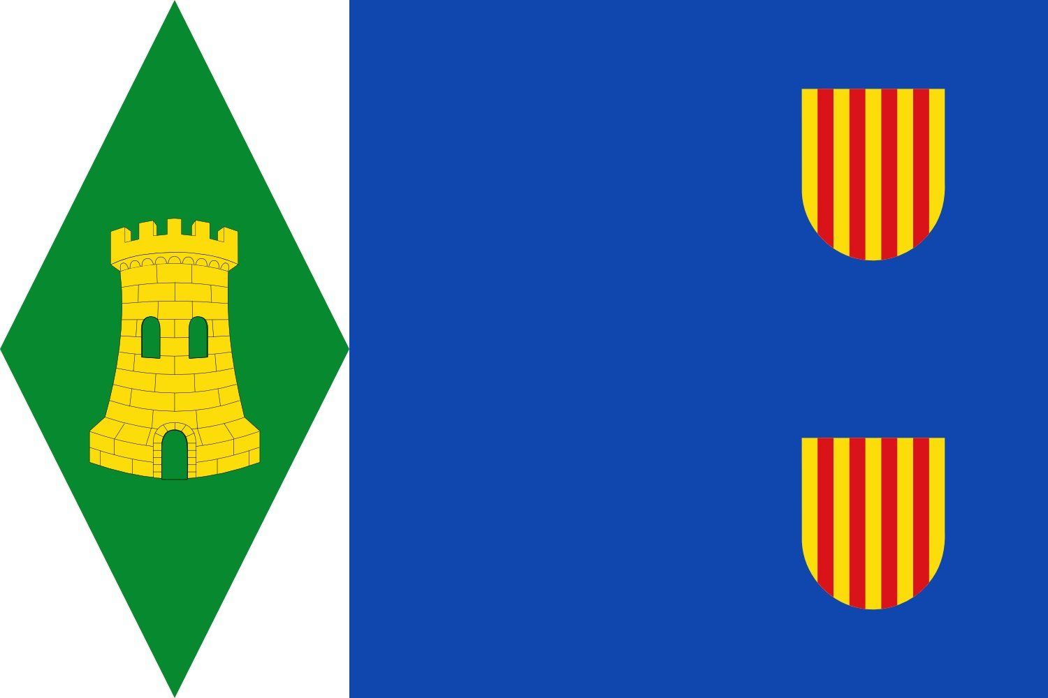 Drapeau XL Torrijo del Campo pavillon bleu grand format pour mât