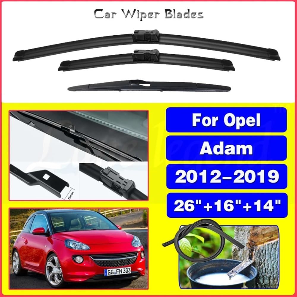 Set Spazzole Tergicristallo Anteriori E Posteriori Per Opel Adam
