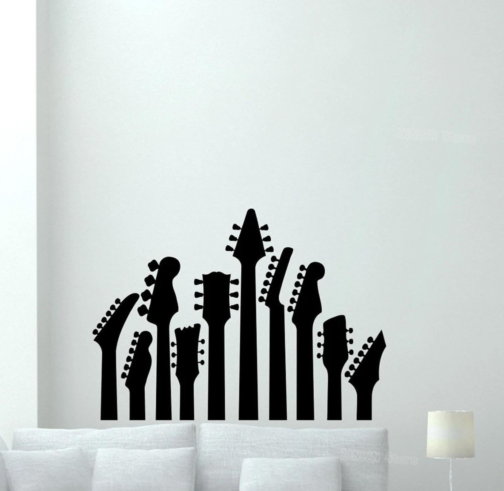 WEIMEIJIE Guitar wall Stickers, Music Studio Vinyl Stickers, Rock Art Decals, boy/Teen Room Decorations
