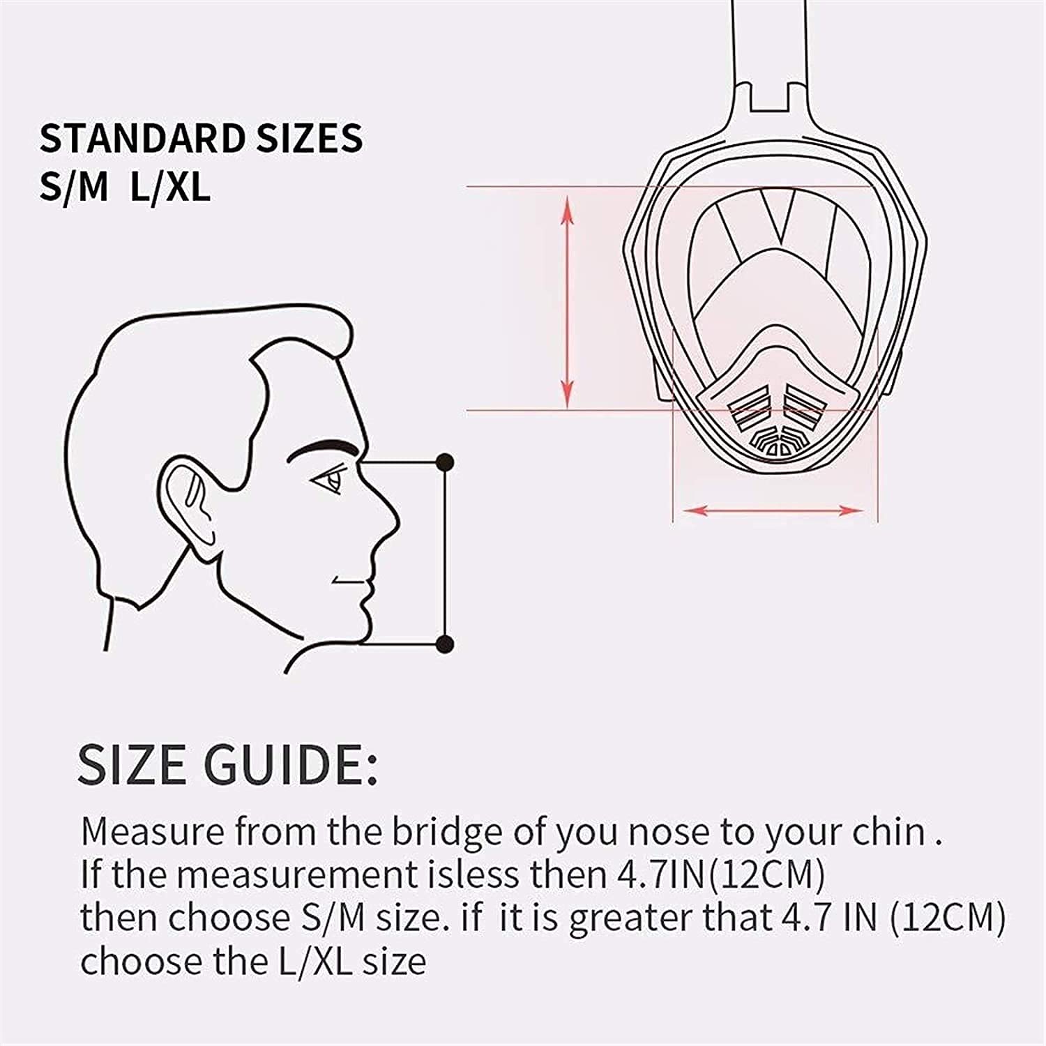 Maschera da snorkeling integrale, maschera da snorkeling, maschera da sub, maschera da snorkeling antiappannamento, attrezzatura professionale per lo snorkeling per donne, uomini e bambini, nuoto (ro