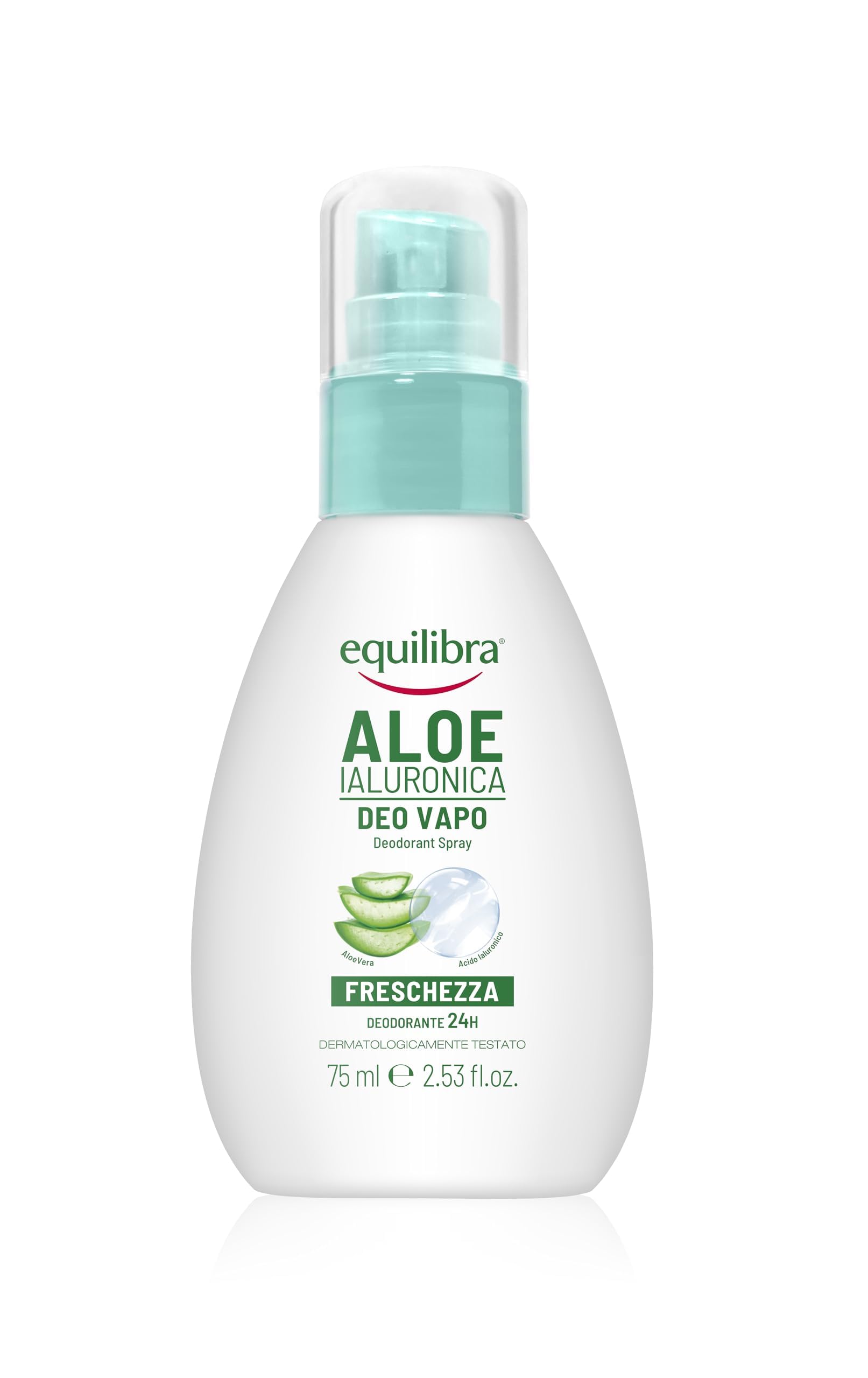 Equilibra - Desodorante Spray Aloe Vera sin Alcohol. 75 ml.