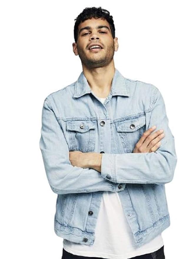 KOTTY Men Denim Full Sleeve Regular Winter Jacket