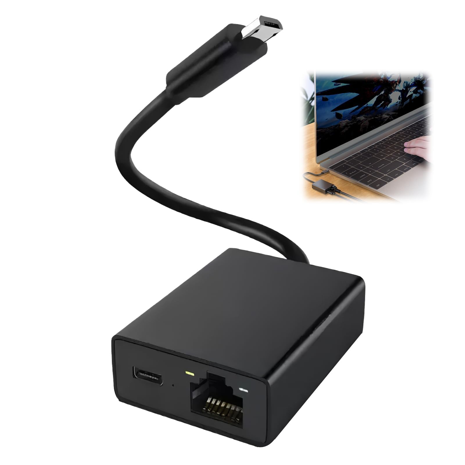 Adaptador Ethernet para Fire TV Stick, Firestick Micro USB a RJ45 Ethernet adaptador de red compatible con Chromecast Google Home Mini, 4K Fire TV y más sticks de transmisión
