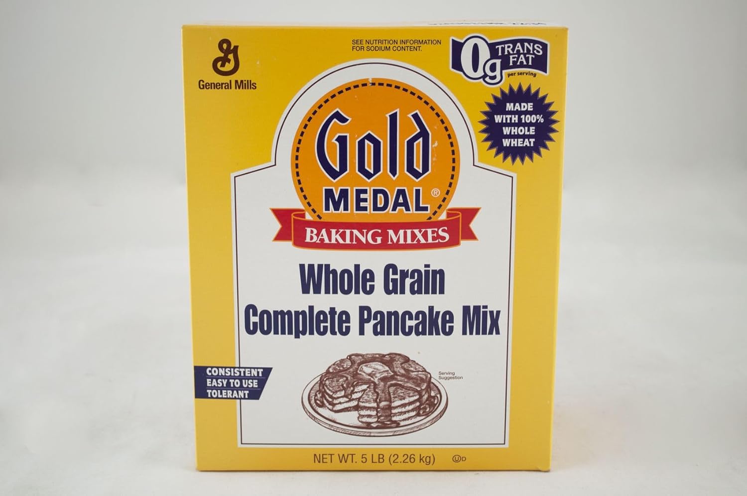 General Mills Gold Medal Whole Grain Complete Pancake Mix, 5 Pound - 6 per case.