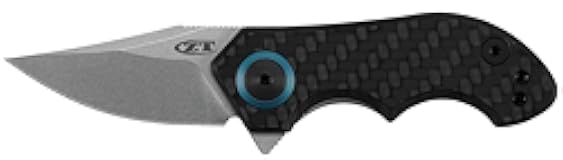 Zero Tolerance and Tim Galyean Pocketknife&semi; 1&period;8 Inch Premium CPM 20CV Stainless Steel Blade&comma; Carbon Fiber Front with Stonewashed Titanium Back Handle&comma; Pocketclip&comma; Made in The USA &lpar;0022&rpar;
