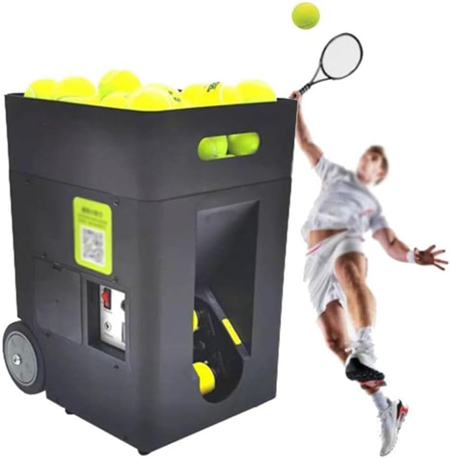 Lanzador automático de pelotas de tenis portátil con aplicación y control remoto para todos los niveles de habilidad