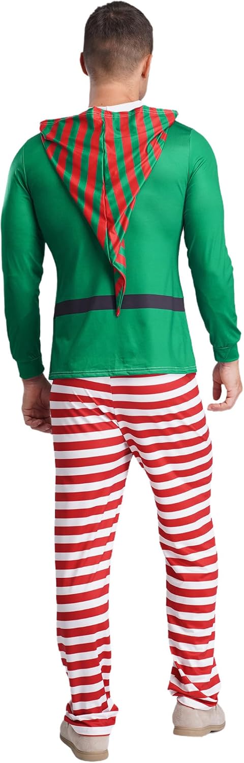 Mens 2 Pcs Family Christmas Matching Pajamas Set Holiday Pjs Halloween Themed Party Outfits
