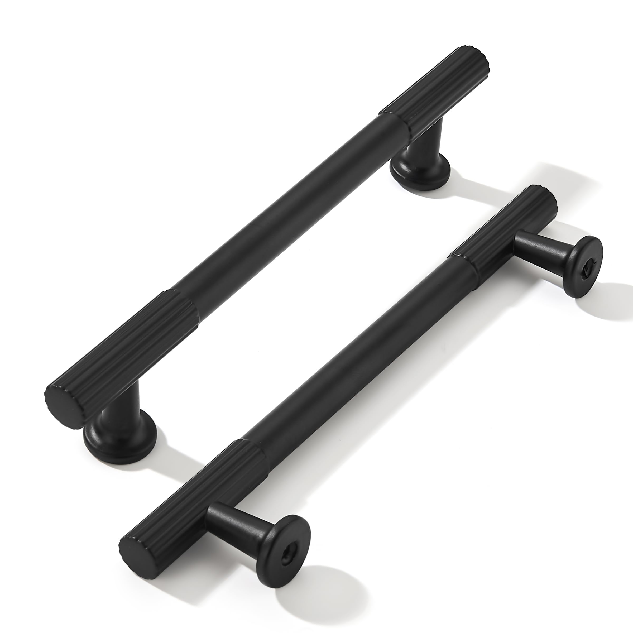 Khtumeware 10 Inch Hole Center 5 Pack,Antique Brass Cabinet Pulls Heavy Duty Soild Vintage Brass Kitchen Drawer Handles Antique Bronze Cabinet Hardware for Cupboard Drawer Handles Dresser Pulls image