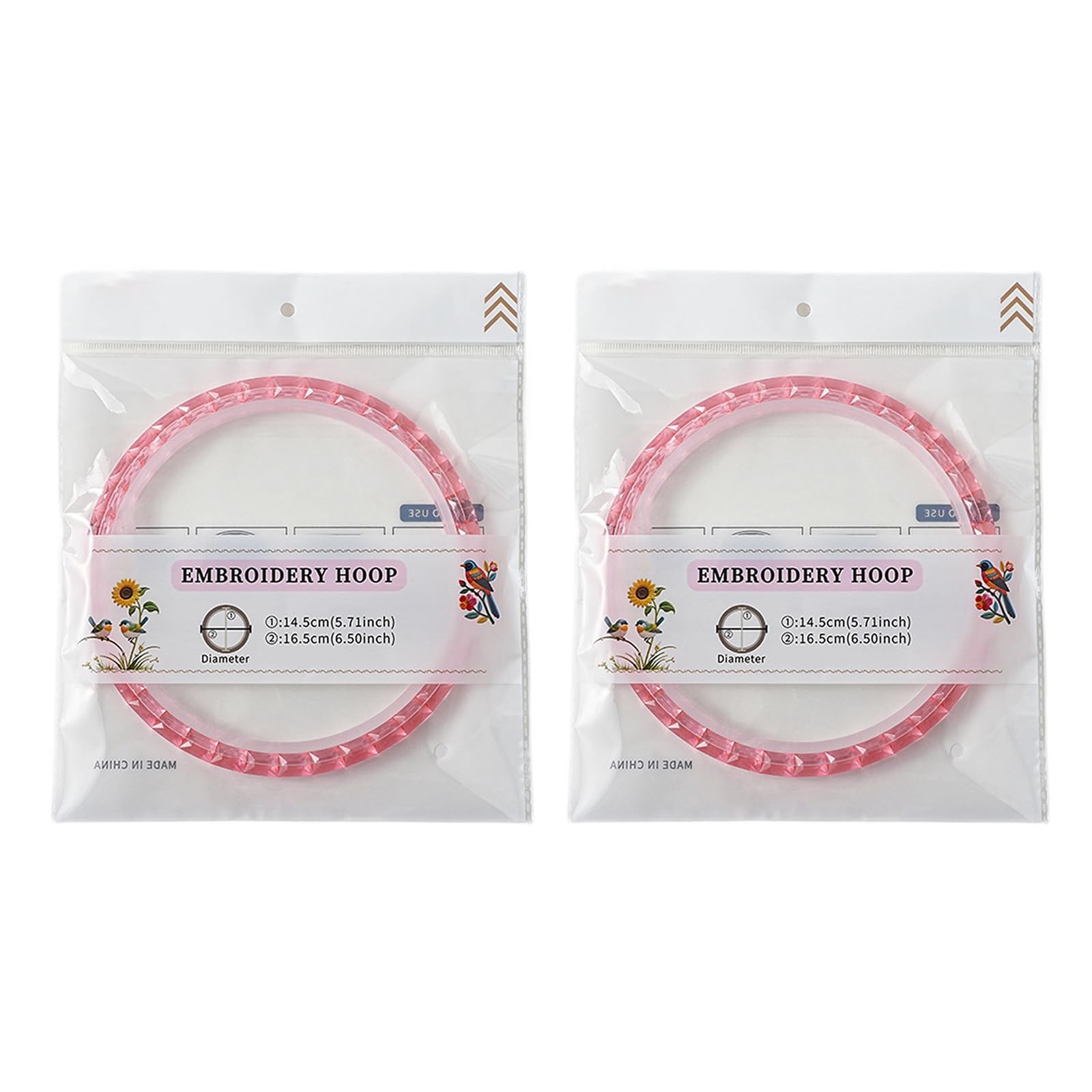 2Pcs Professional Embroidery Frame Circular Embroidery Hoop for Beads Painting Needlework Sewing Project Stone Painting Frame