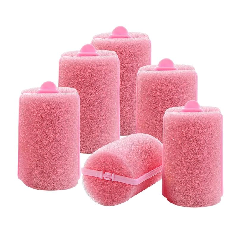 Tubayia 6 rulos de espuma suave para peluquería, de esponja para pelo largo, medio y corto