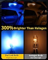 Vista 2 de YM E-Bright T10 194 - Luces LED para interior de automóvil, 168 W5W, 3030 chips 2825, bombilla LED, cúpula, mapa, puerta de maletero, luz de azul