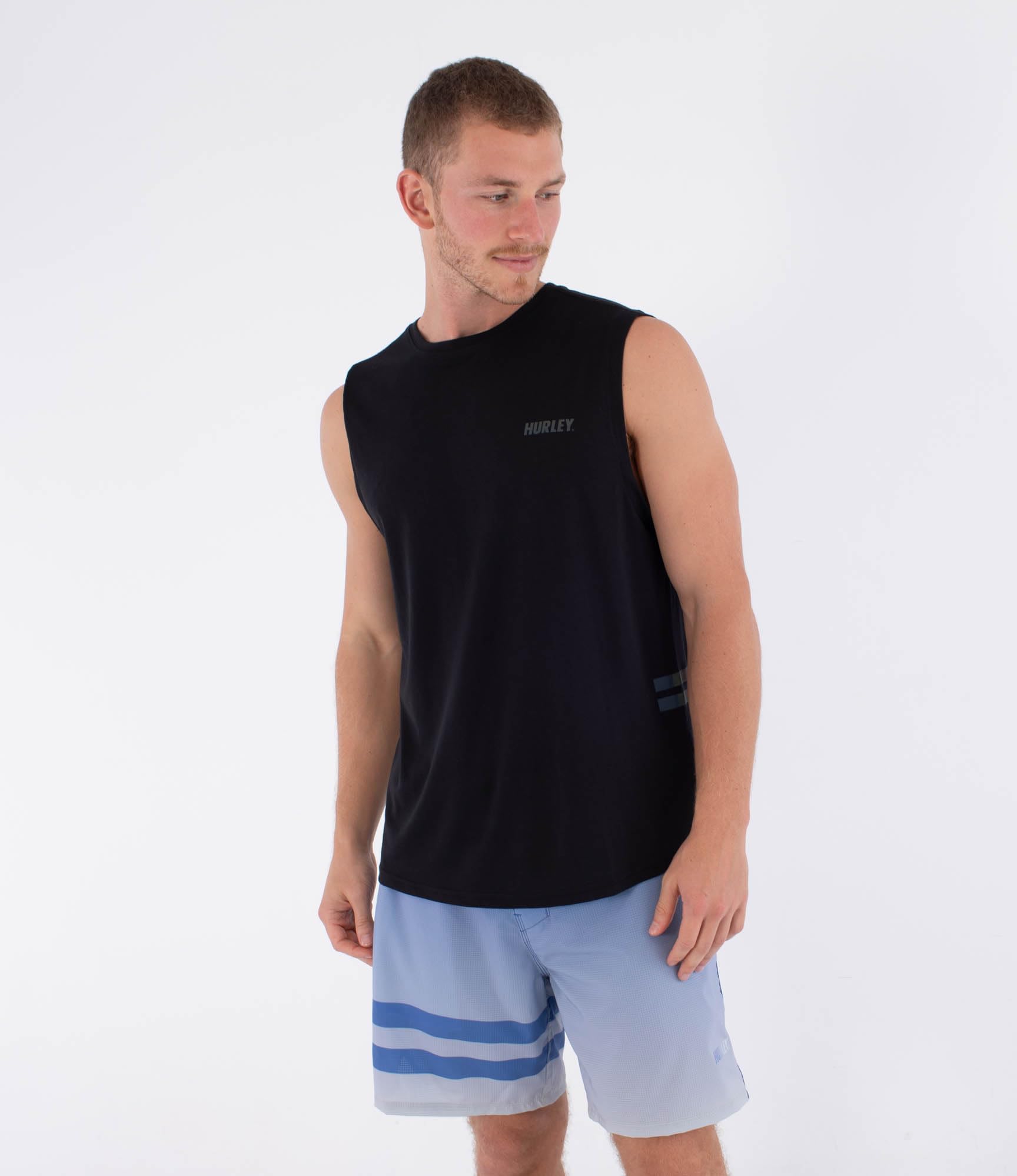 Hurley Mens Tank Top Muscle T-Shirt, Black, S EU