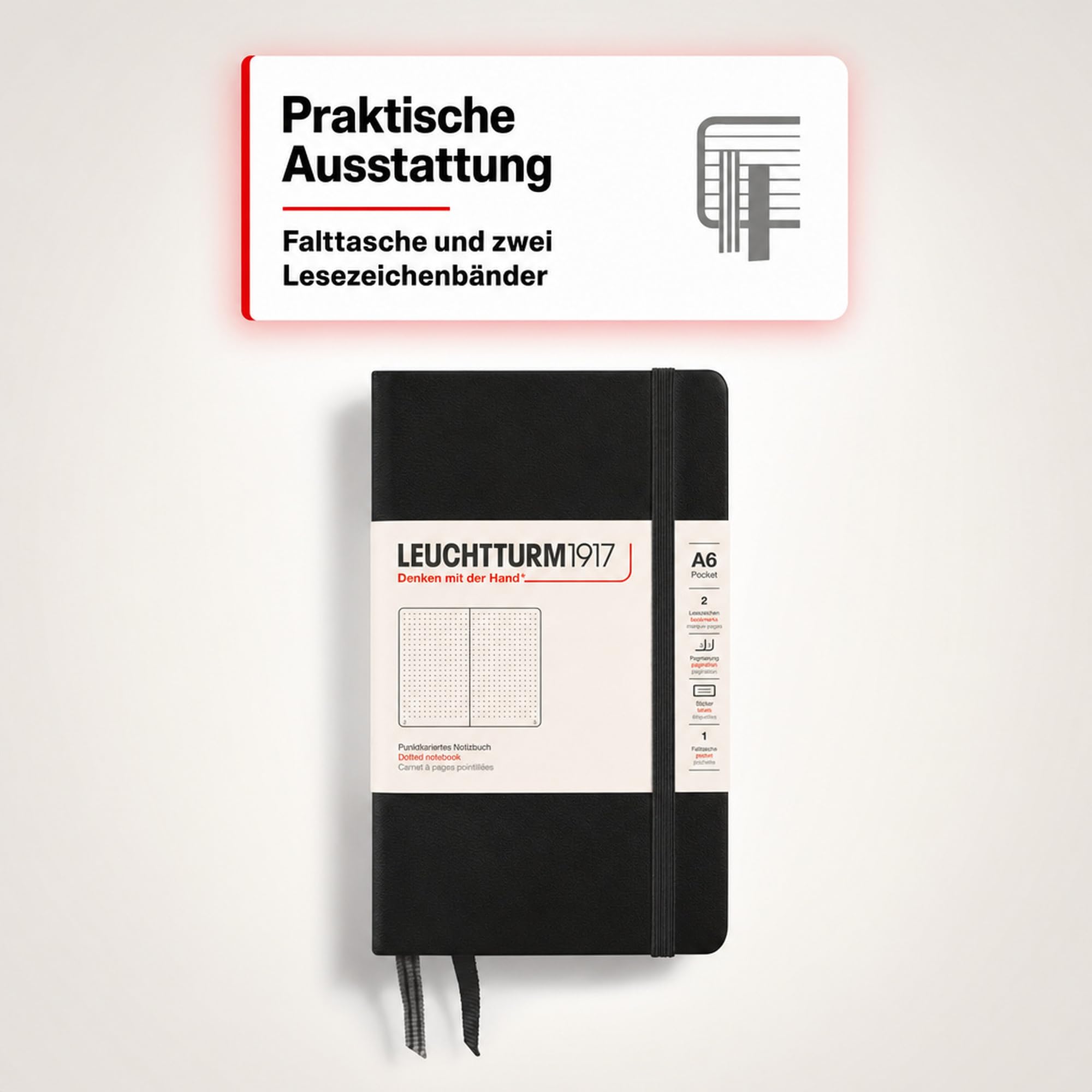 Amazon.com : LEUCHTTURM1917 - Notebook Hardcover Pocket A6-187