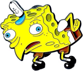 Zen Monkey Studios Portachiavi SpongeMock – SpongeBob Squarepants Ufficiale, Smalto Morbido, 4,2 Cm