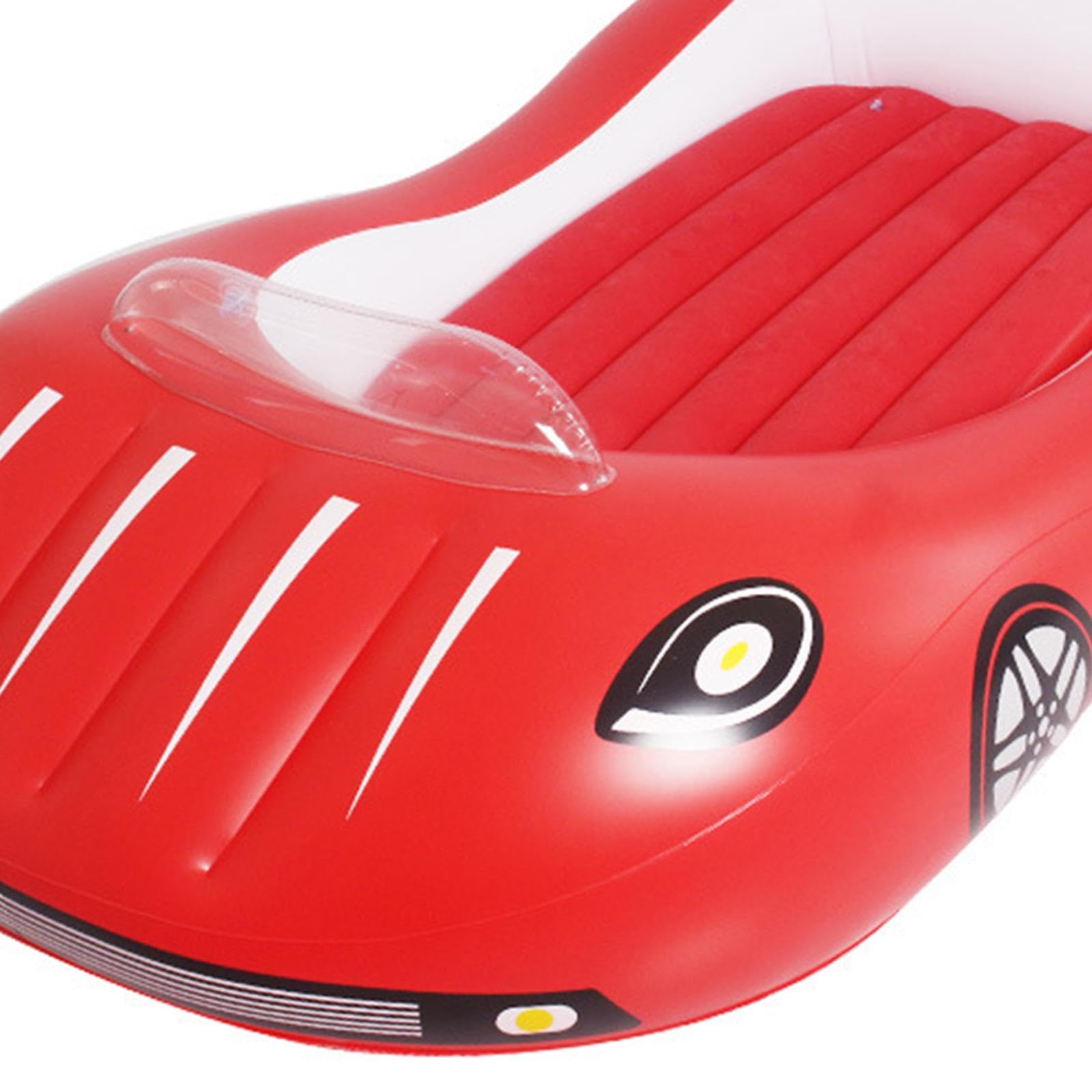 Letto Gonfiabile Bambini Materasso Ad Portatile Morbido PVC Forma Macchina con Ampio Spazio E Sponde Laterali Adatto a Sonno Gioco Casa, Rosso