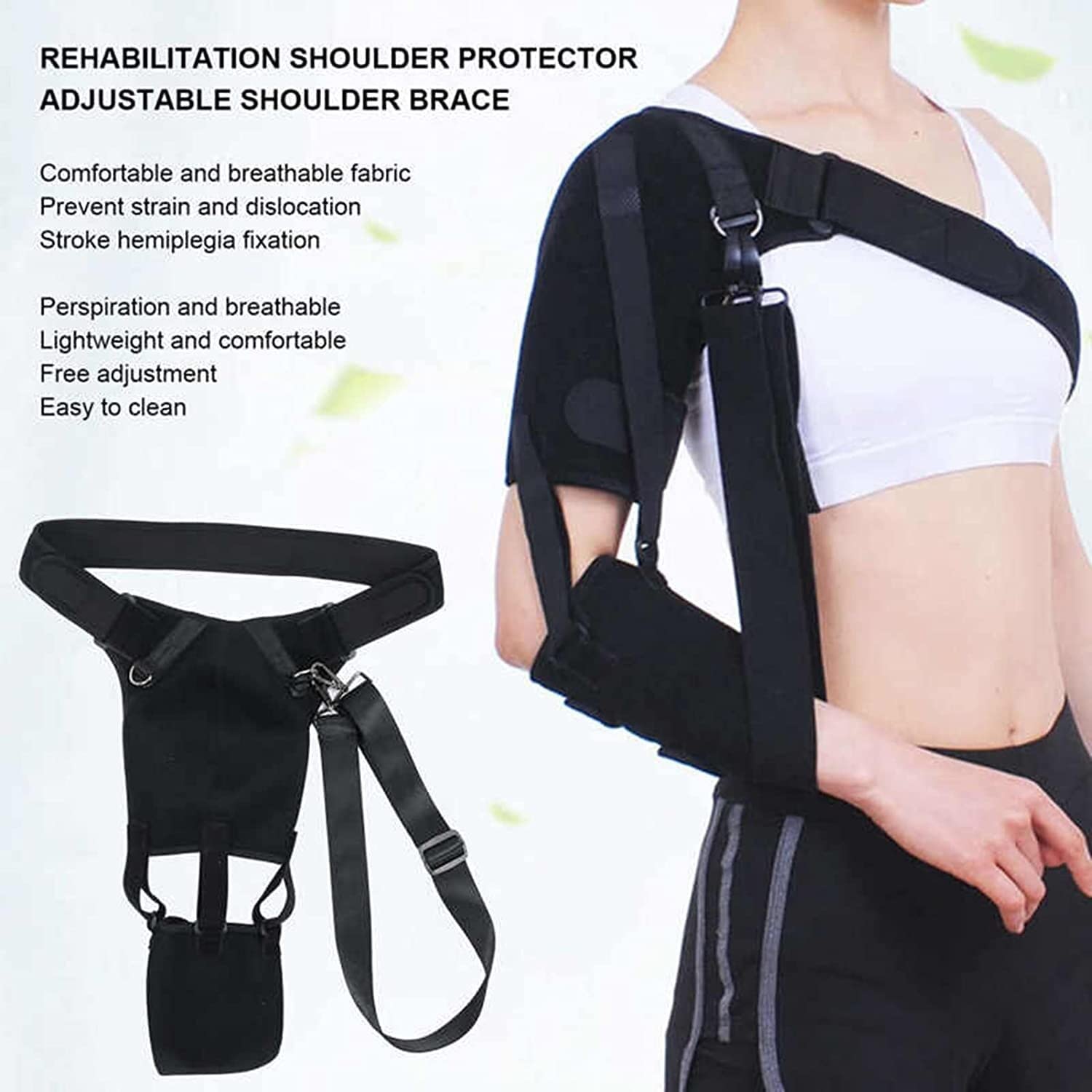 Arms Sling Support Adjustable Breathable Shoulder Strap Brace Immobilizer Wrist Elbow Forearm Support Brace Strap Arm Orthosis Injury
