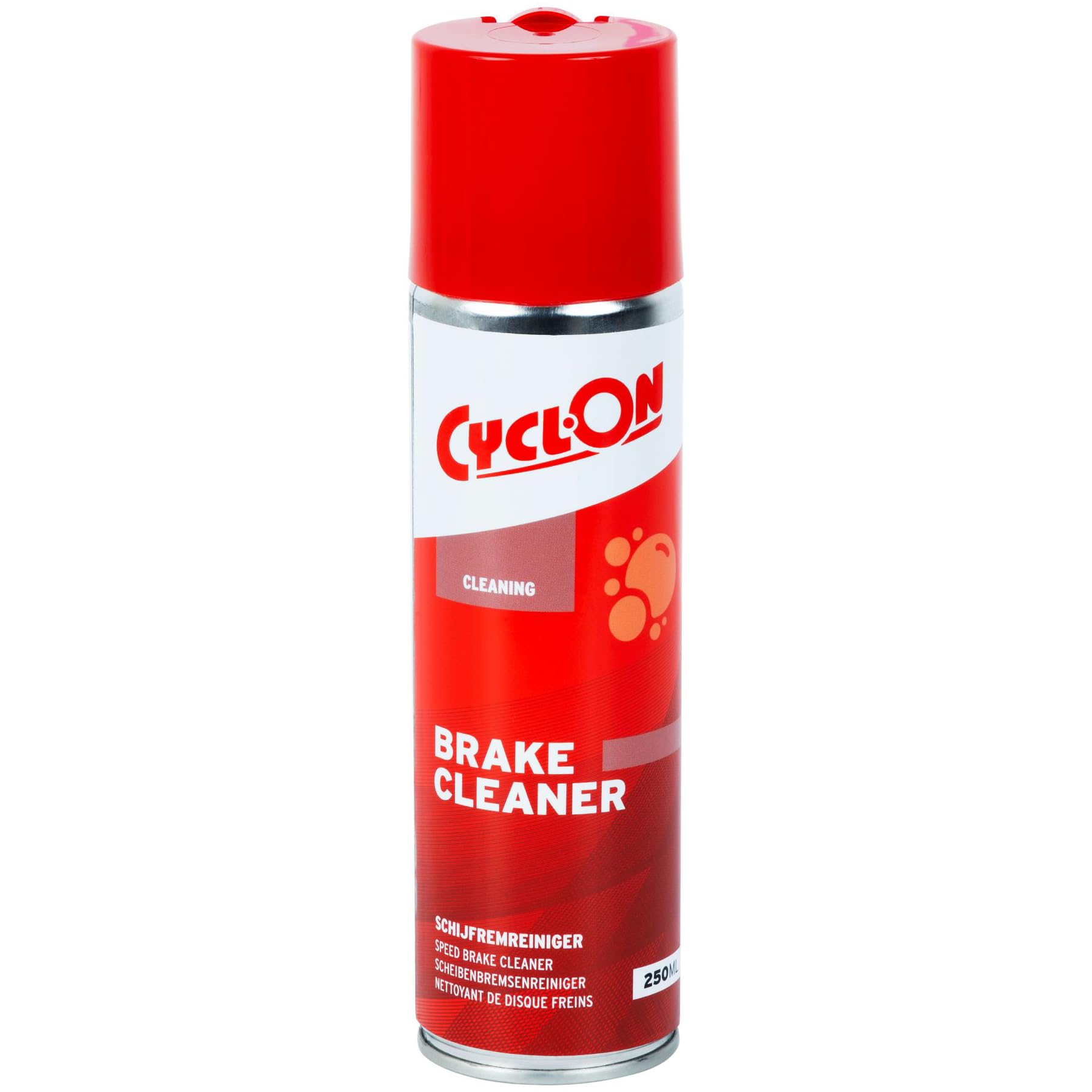 CyclOn Brake Cleaner Cleaner | High‑Performance Disc & Rim Brake Cleaner, Removes Oil, Dirt & Grease | Eliminates Squealing | Improves Braking Power| Safe for Bike Components | 250ml Spray
