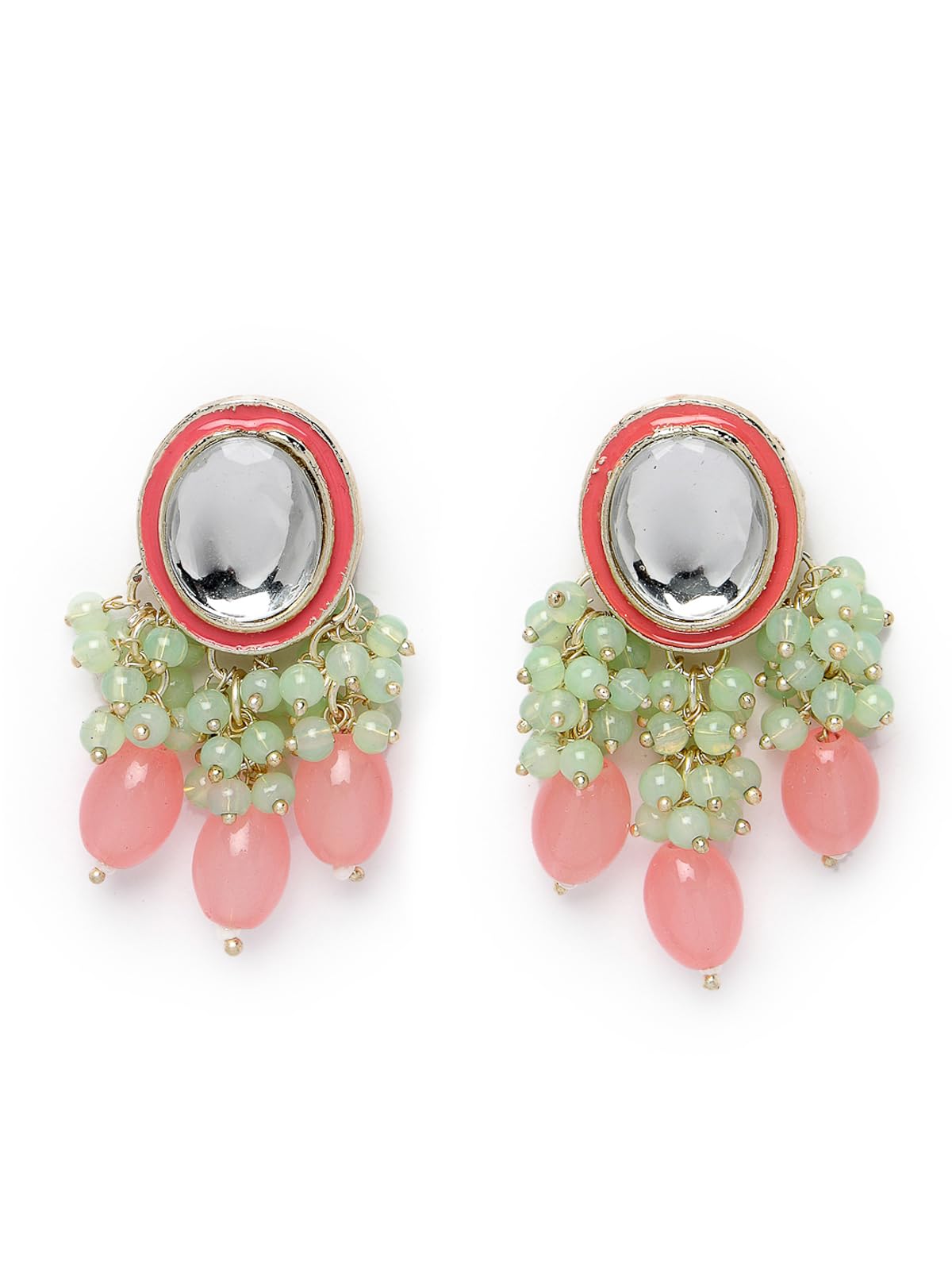 Studio Sukkhi Stylish Gold Plated Pink & White Faux Beaded And Kundan Studded Meenakari Drop Earrings For Women And Girls (E105756) (B0CPLZKM6G) Amazon Price History, Amazon Price Tracker