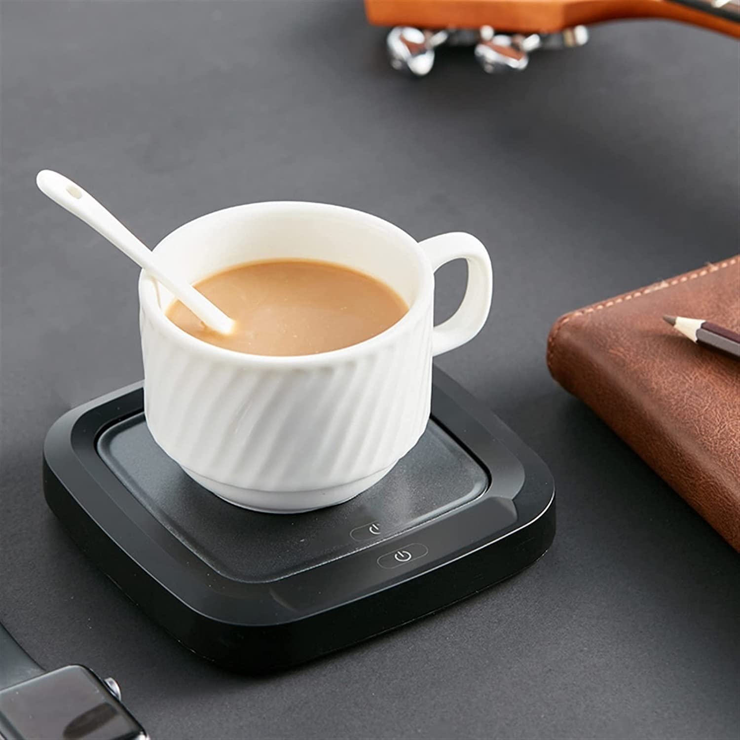 Calentador de Tazas de café, Calentador de Bebidas, Calentador de Tazas de café para Escritorio, Calentador de té con Leche, Placa calefactora, Calentador de café para Escritorio, Oficina, hogar