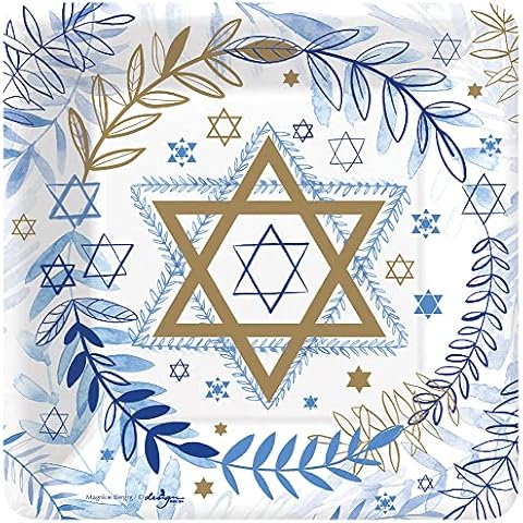 Decorative Disposable Paper Plates for Jewish Holidays Cover