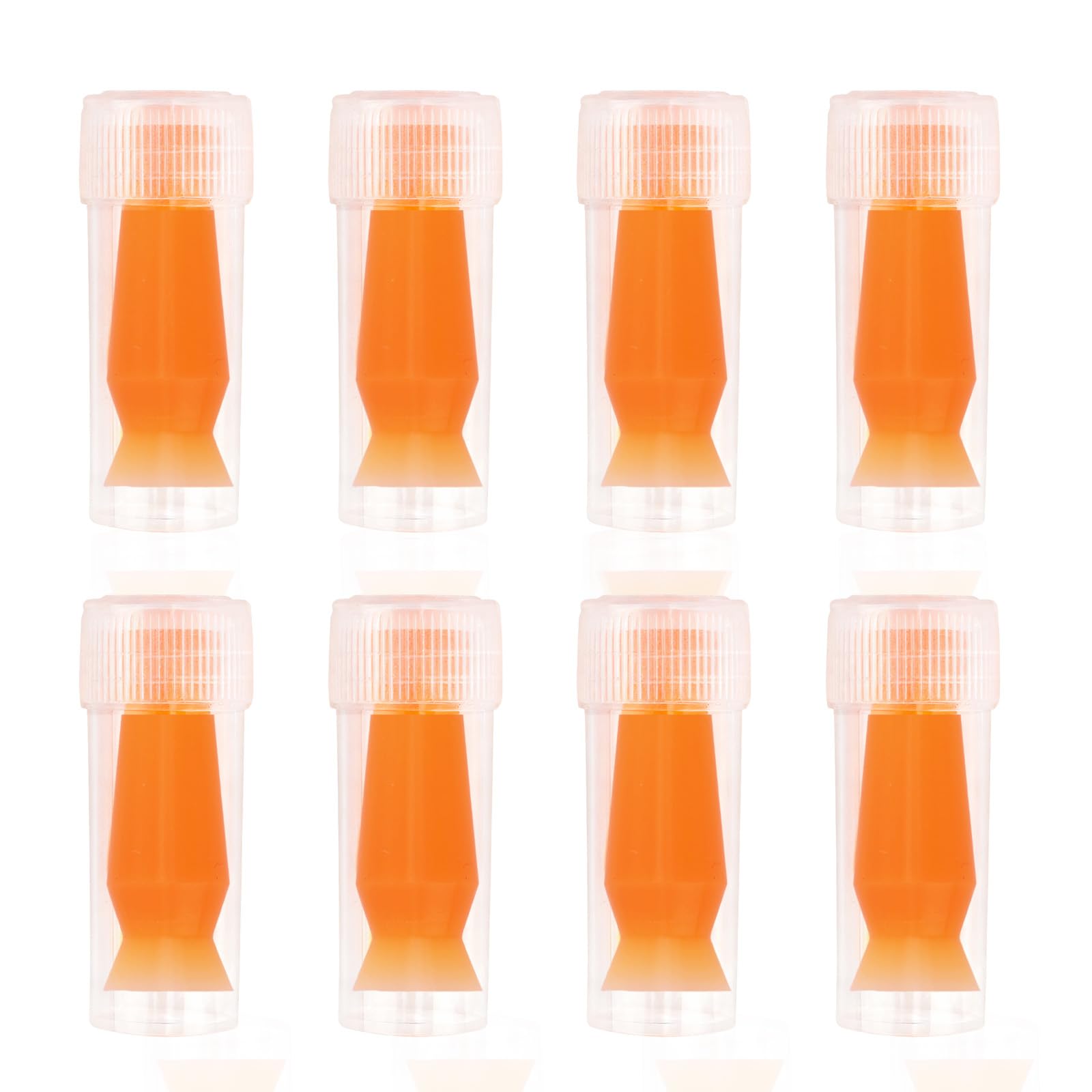 8 Piezas Insertador Lentes Esclerales, Sin Ventilación Aplicador de Lentes de Contacto Empaquetado Individualmente Émbolo Silicona para Prótesis Oculares Rígidas RGP (Naranja)