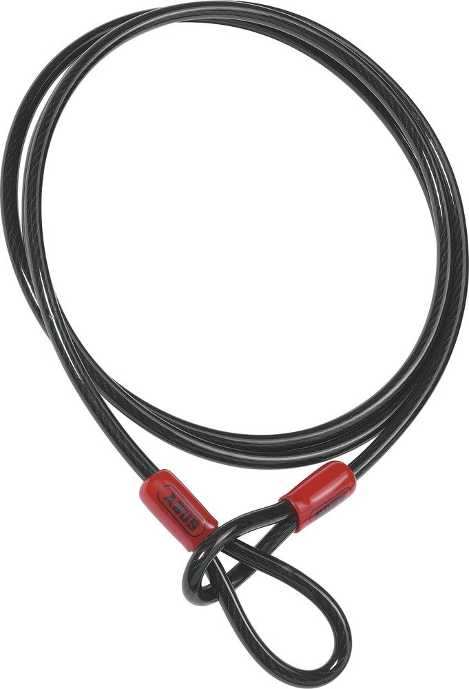ABUS Vorhängeschloss Messing 70/45 - wetterfest - ABUS-Sicherheitslevel 5 & Schlaufenkabel Cobra 10 - Stahlseil mit Kunststoff ummantelt - 3 Meter lang, 10 mm stark