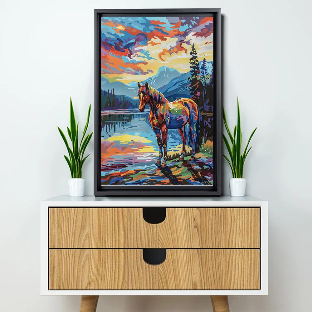 Amazon.com: Custom Bay Akhal Teke Horse Horse Wall Art,Watercolor