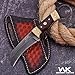 WOMBAT KNIVES Handmade Lineman tools Hawkbill knife with Leather Sheath,1095 High Carbon Steel Professional Heavy Duty Wire Skinning knife, Utility Fixed blade Electrician tools Knife (Camel & Walnut Wood)