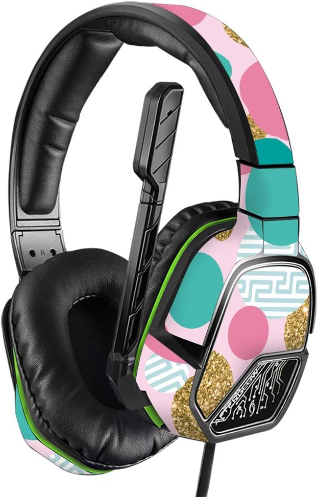 MightySkins Skin Compatible with PDP Xbox One Afterglow LVL 3 Headset - Golden Bubbles | Protective, Durable, and Unique Vinyl wrap Cover | Easy to Apply, Remove, and Change Styles | Made in The USA