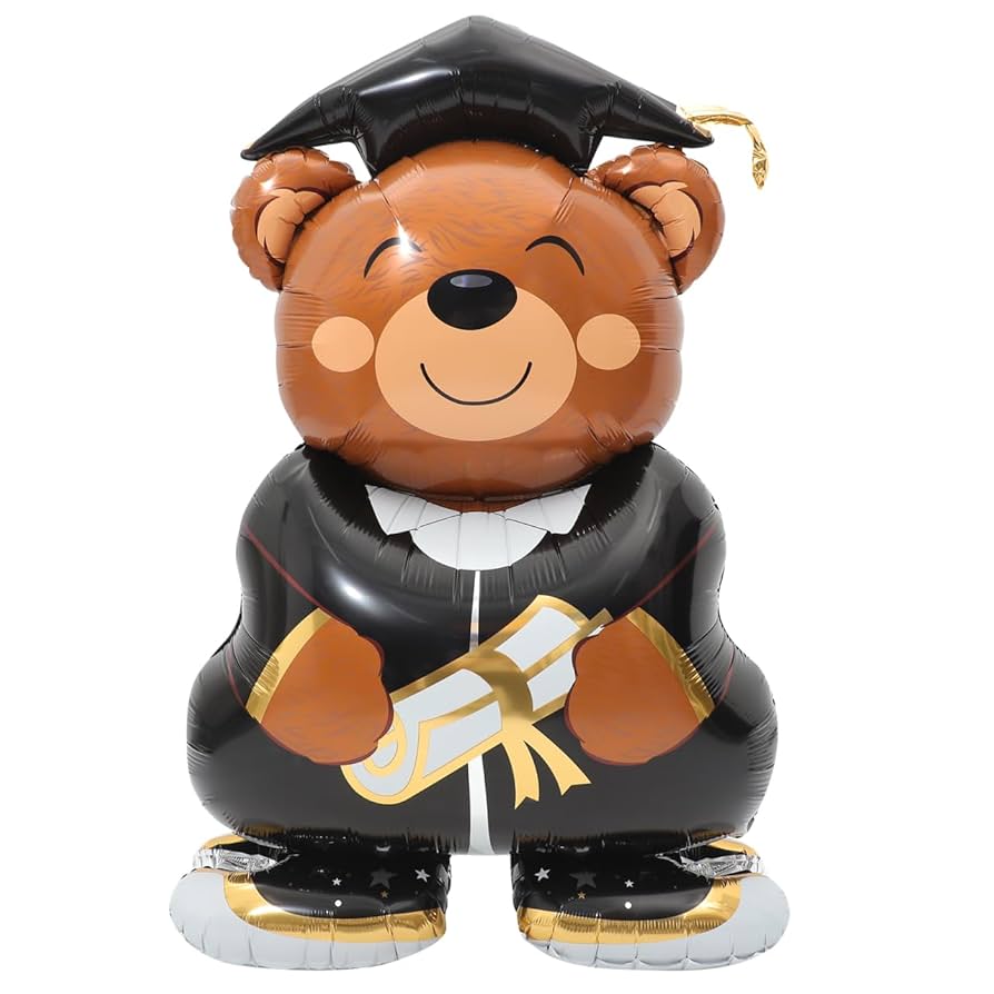 Amazon.com: DEARMAMY Bear Balloons Graduation Foil Bear