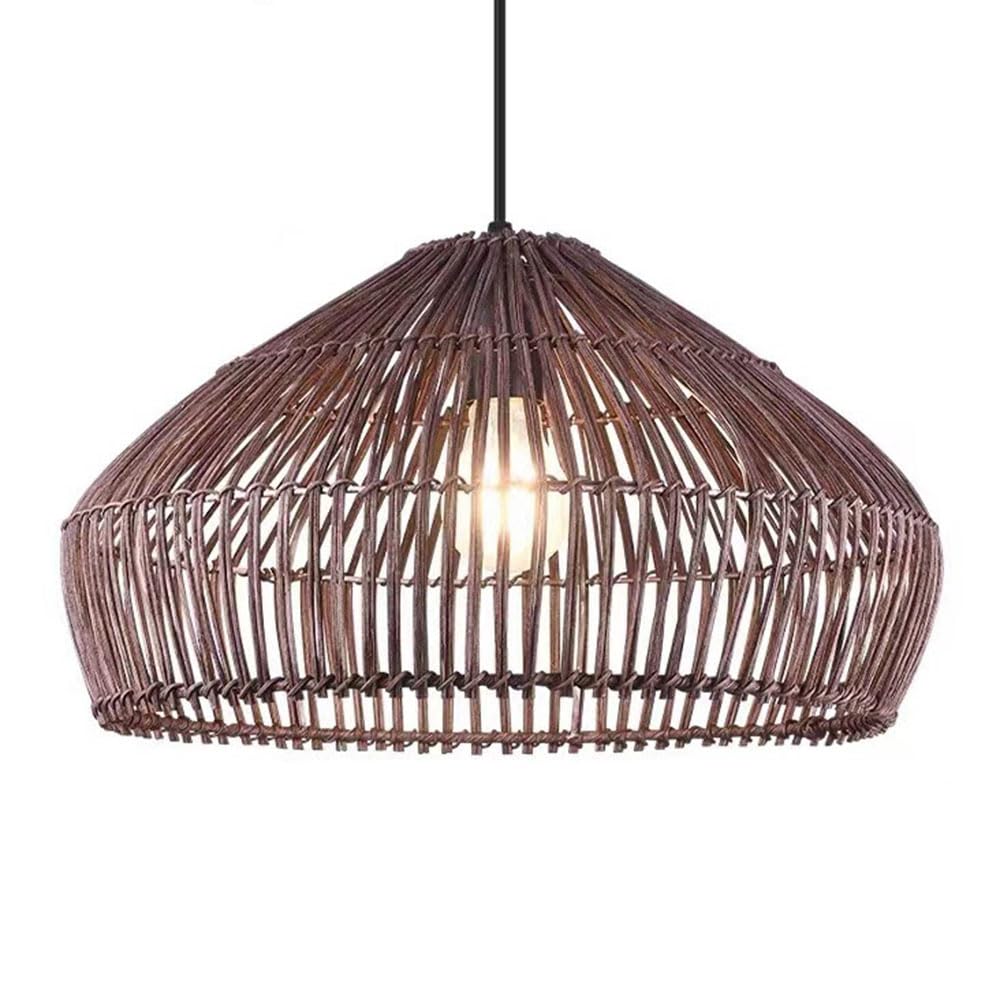 LQZCXMF Handmade Hanging Lamp Wabi-sabi Style Creative Zen Tea Room Pendant Light 19.6" Large Farmhouse Chandelier Single Head E26 Fixtures for Dining Living Room, Entryway, Foyer Lighting