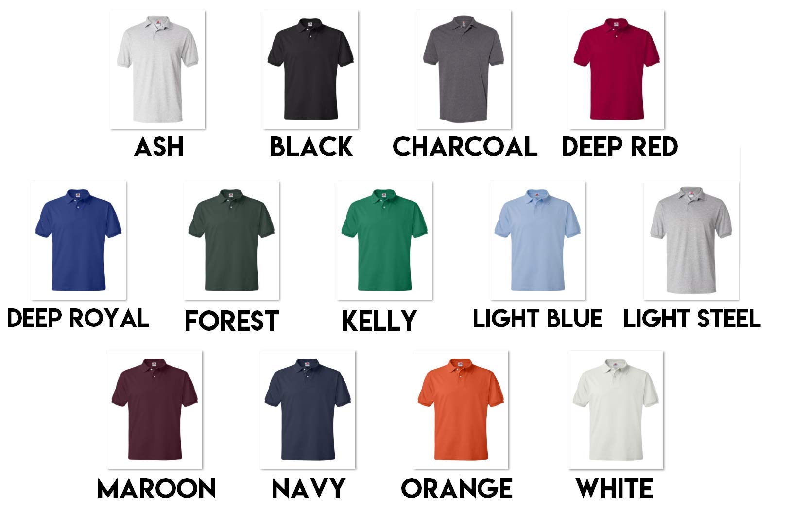 Multipack 054X Bundle Men Bulk Jersey Sport Polo T-Shirt 10 Pack - Make Your Own Assorted Color Set