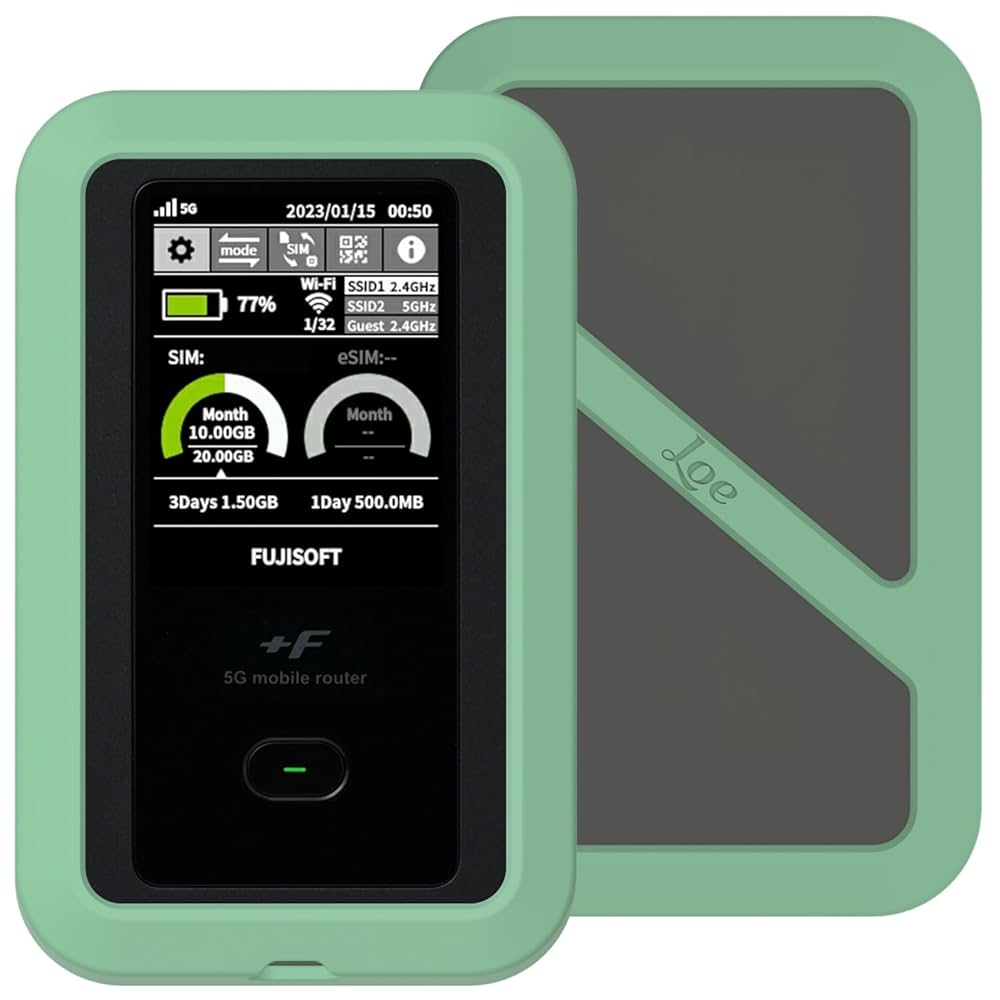 【美品】モバイルルーター +F FS050W ケース付き Amazon.co.jp: WERJIA 収納ケース対応 富士ソフト +F FS050W