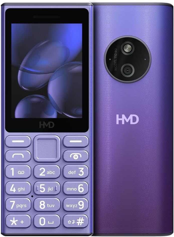 HMD 110 4G Keypad Phone with YouTube, Back Camera, Built-in UPI App, Phone Talker, Long-Lasting Battery, Type - C, Wireless FM Radio | 1 Year Replacement Guarantee | Blue