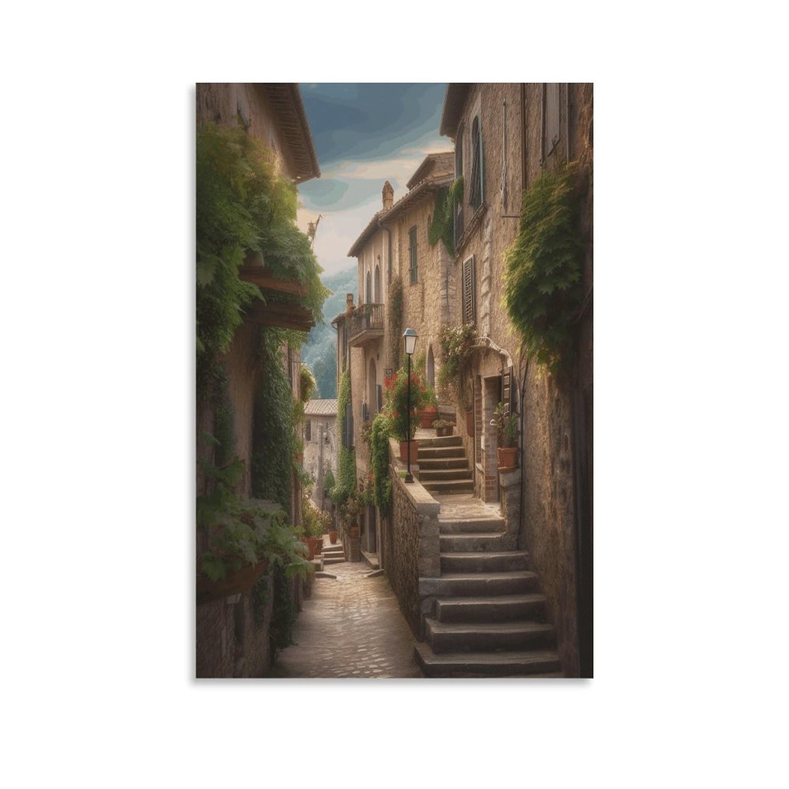 VstaDank Italy Tuscan Canvas Wall Art on Canvas Prints Artwork Exquisite Decor Artwork Hang Wall Picture Hangable Decor Painting Picture Printed Poster Art for Home Decor 24x36inch(60x90cm)