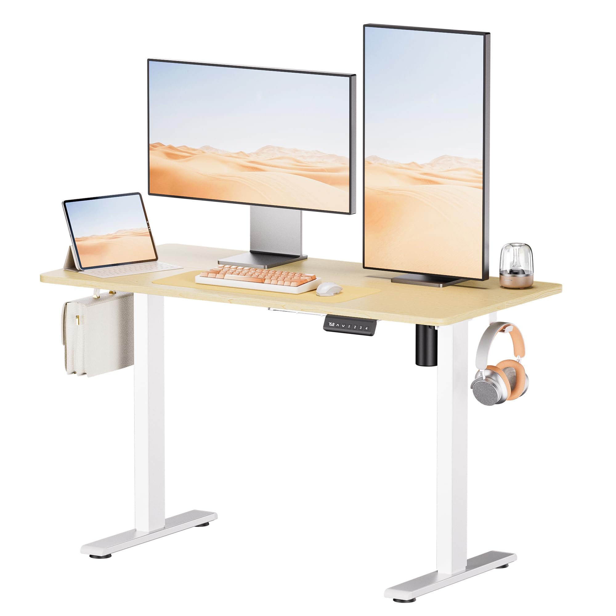 SOHOMACH Electric Standing Desk - Adjustable Height with Memory Preset, 120 x 60 cm Ergonomic Design Home Office Standing Desk
