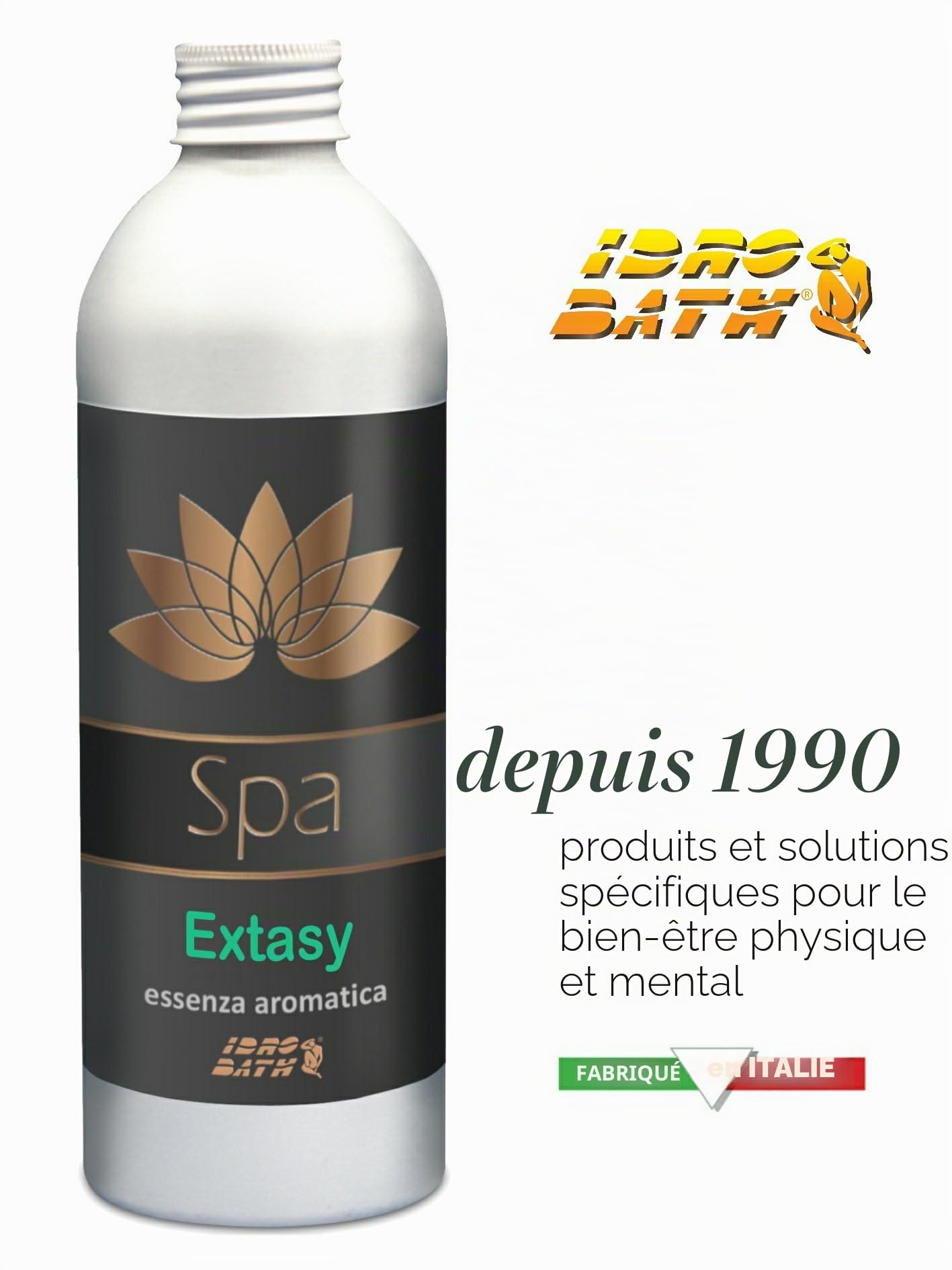 Idro Bath Set Aromatique Concentré Spa 5 pièces X 250 ML + gobelet doseur, Assortiment de senteurs Spa et hydromassage